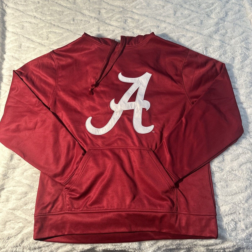 Men's Red Crewneck Sweater with White Logo